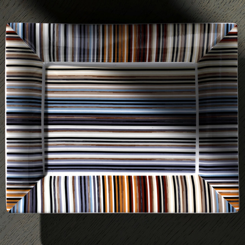 Missoni Tray STRIPES Rectangular Large In Luxury Box Jenkins 148 8.5" X 6.75"