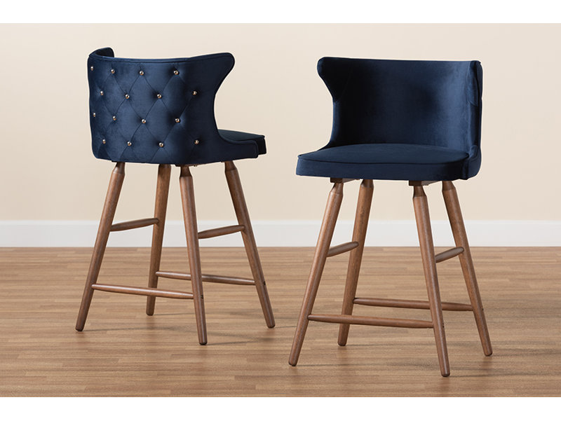 Tabouret de comptoir 26,4 po Britleigh, Bleu marine