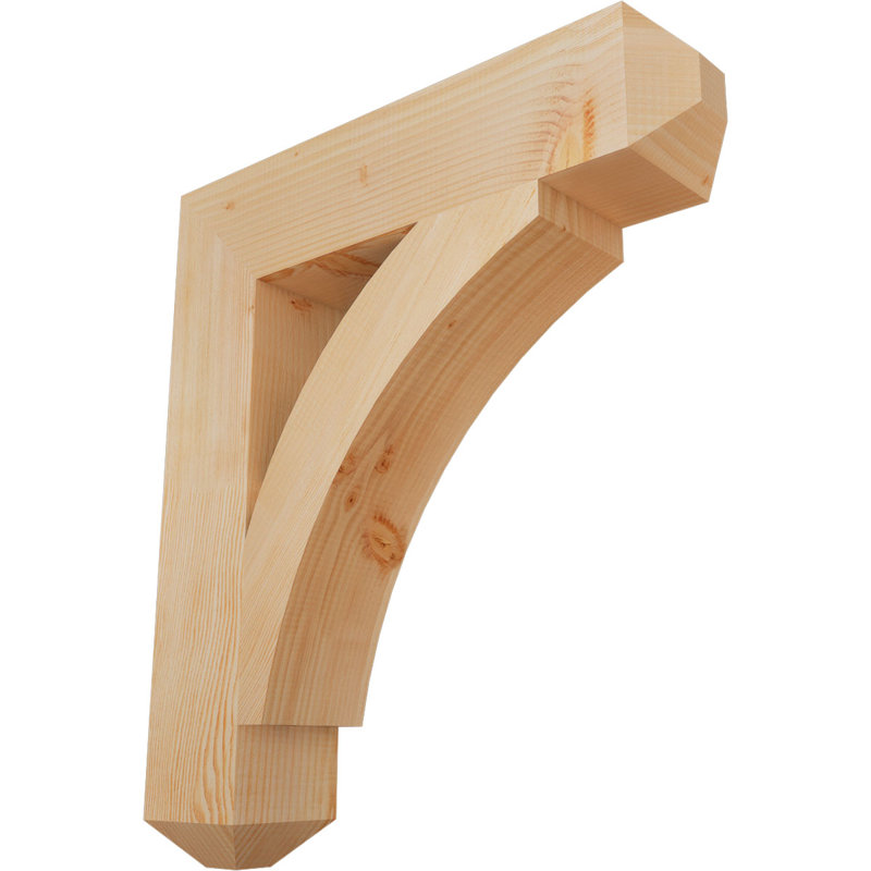 Thorton Craftsman Bracket, Douglas Fir (Smooth), 32" H x 6" W x 28" D