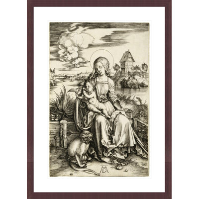 Vierge à l'enfant avec le singe par Albrecht Dürer, impression giclée sur cadre