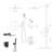 Dual Shower Head  10 Inch Wall Mounted Square Shower System With Roughin Valve, Oil Rubber Bronze-126618615