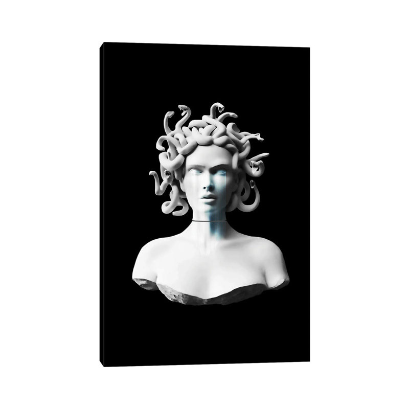Giclée sur toile tendue avec méduse décontruite