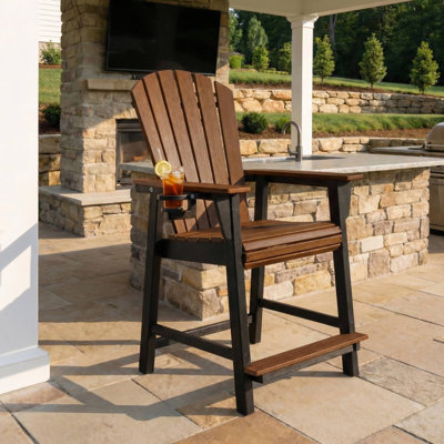 Kevin Adirondack Counter Height Chair, Black