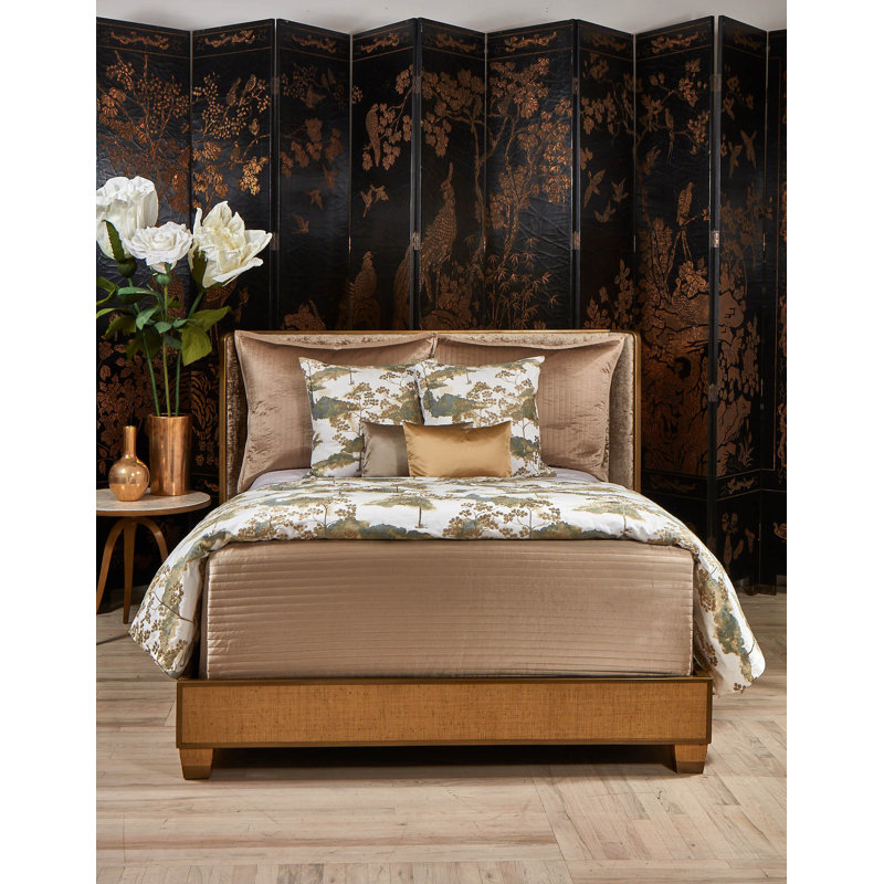 Charmeuse Channel Quilt Coverlet, King Coverlet, Sand