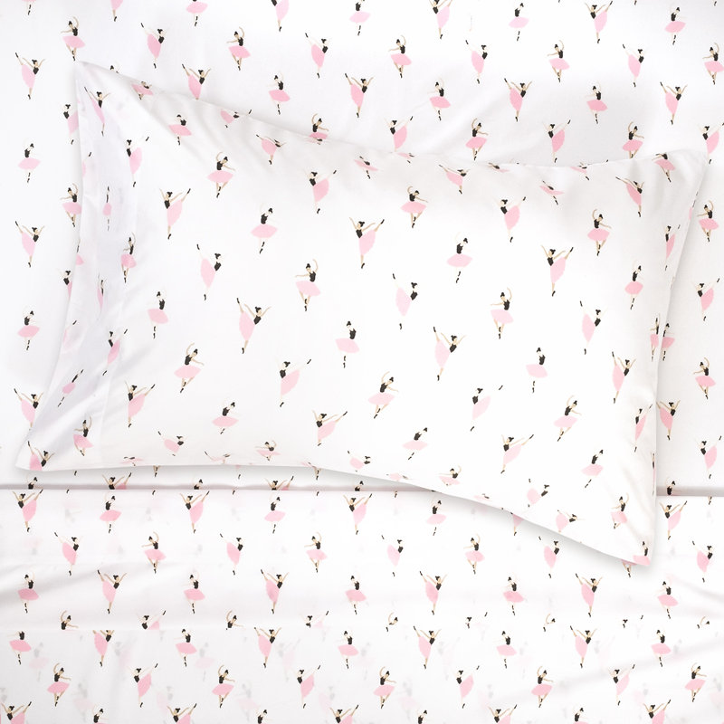 Ensemble de draps en microfibre pour enfants, Ballerine qui danse, Twin