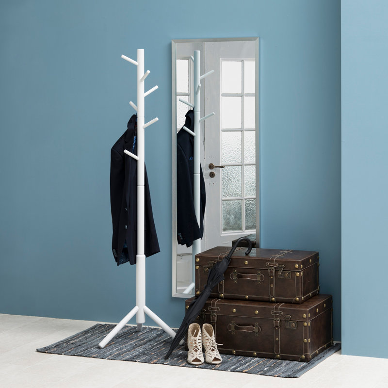 Vivika Freestanding 7 - Hook Coat Rack, White