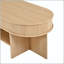 Ensemble de tables basses ovales avec rangement et 4 tabourets en tissu