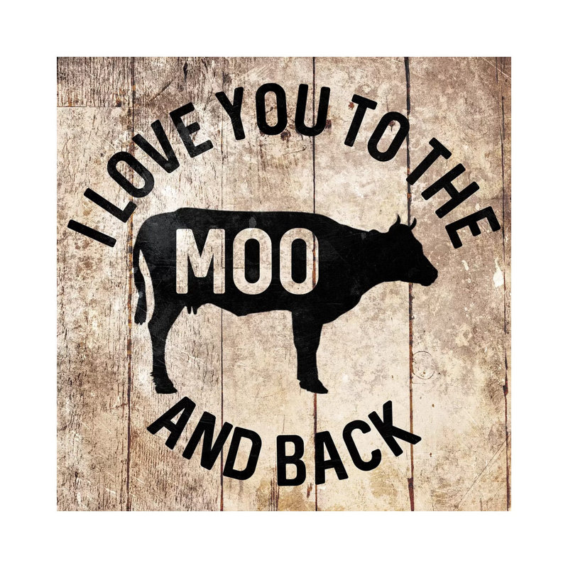 Moo And Back by Milli Villa - Wrapped Canvas Print, 66.04 cm H x 66.04 cm W x 1.91 cm D