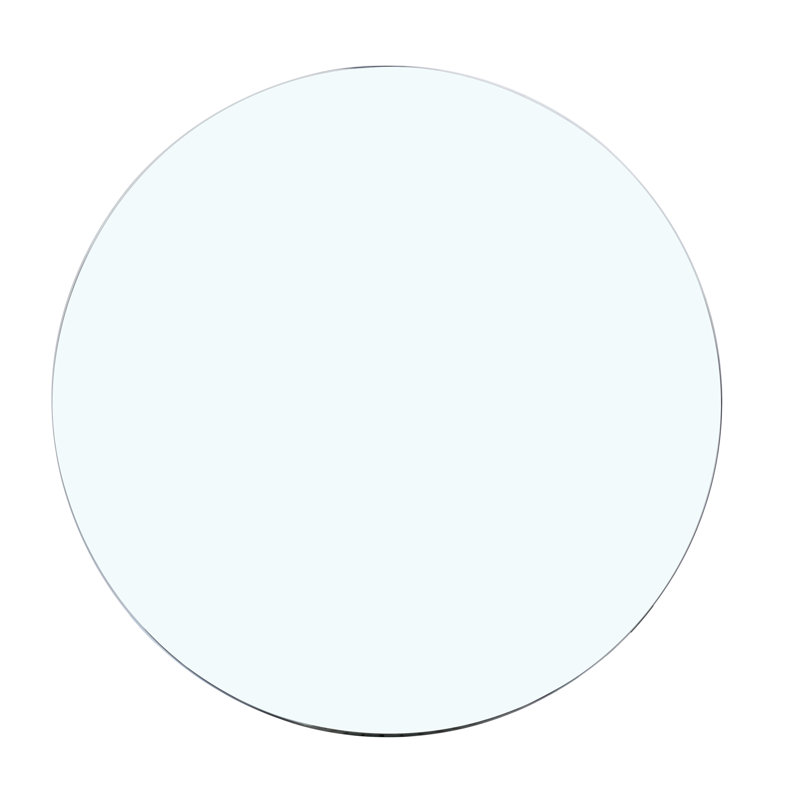 Plateau de table en verre trempé de 39,3 po de largeur, 3/8 po d'épaisseur, qui se brise en morceaux pour supporter des petits granules lourds