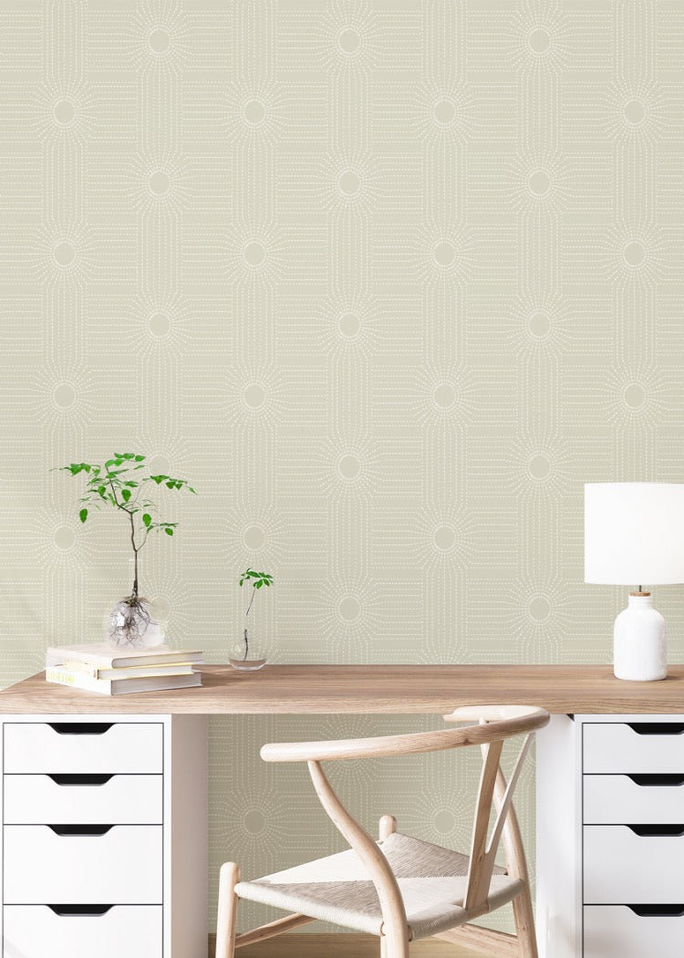 CoEd Wacker Peel & Stick Wallpaper Tile, Desert Sand, Self-adhesive