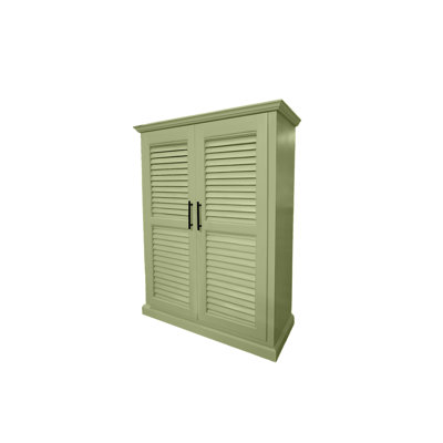 Armoire de cuisine en bois massif de style Shutter