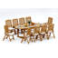 10 Seats 11 Pcs Grade-A Teak Wood Dining Set: 94" Mas Oval Trestle Leg Table And 10 Marley Folding Reclining Arm Chairs #11MR2310-1777703557-1734087873
