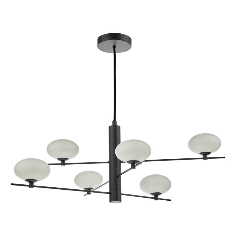 Oakbrook 6 - Light Matt Black Pendant