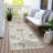 Machine Washable Indoor/Outdoor Xhevrie Ivory Rug-490527345