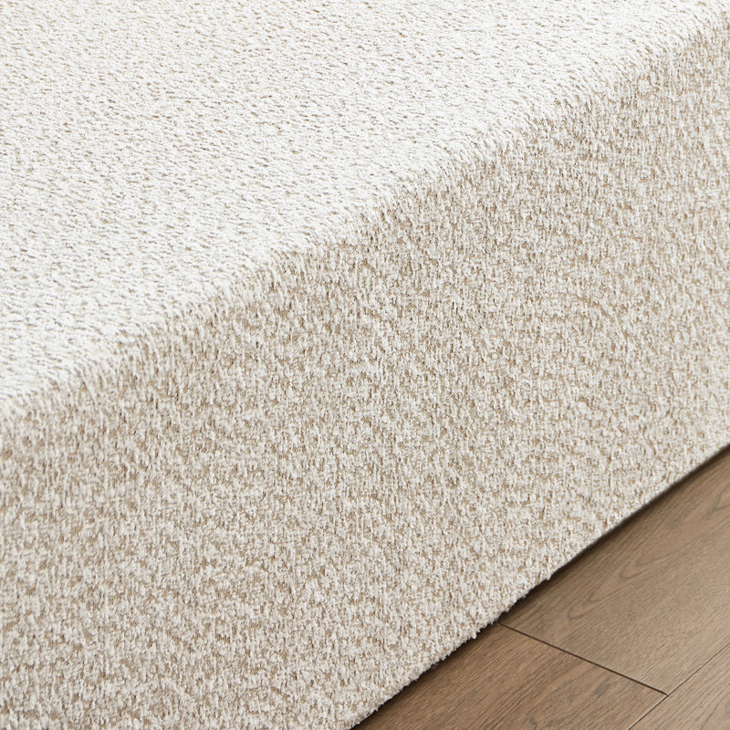 127,5 po sans assemblage, siège profond - forme géométrique de style moderne en forme de nuage à haute mousse respirante de style beige doux