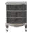 Vintage Handmade Silver Foil Carved Bedside Table