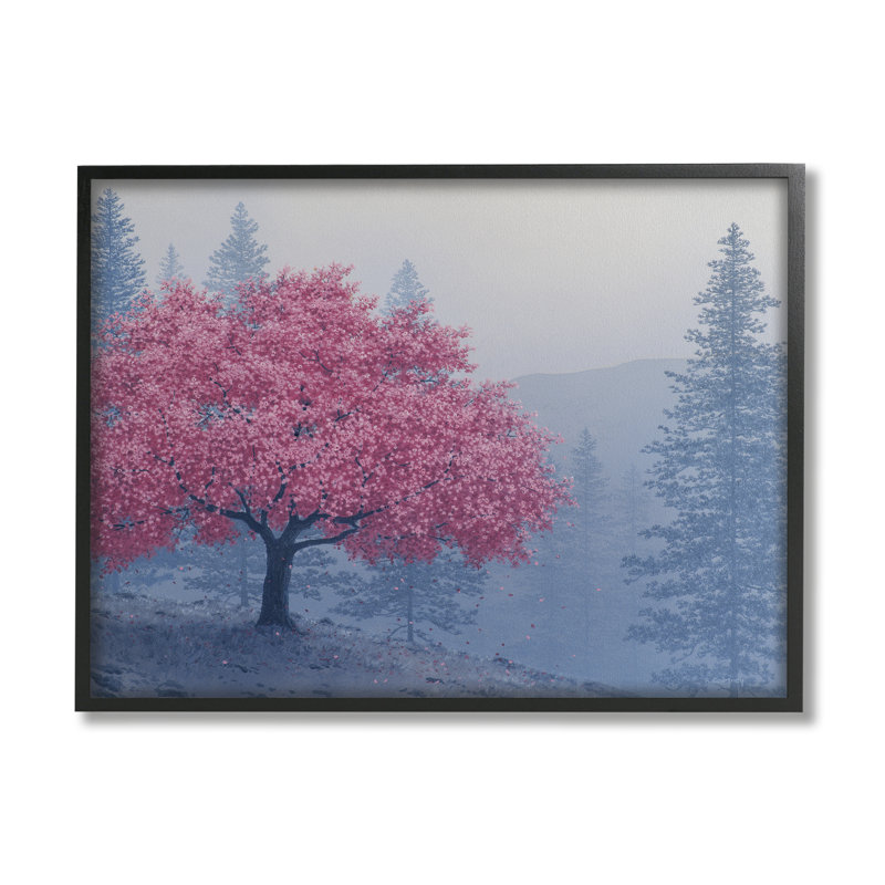 Fleur de cerisier rose par Richard Courtney - photographie, Giclée encadrée noir minuit, H 11 po x l 14 po x P 1,5 po
