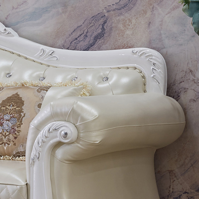 Fauteuil en cuir véritable touffeté de 47,2 po de largeur Brosius