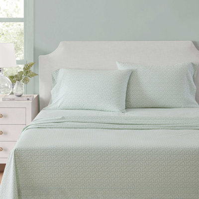 Ensemble de draps en percale de coton imprimé Martha Stewart