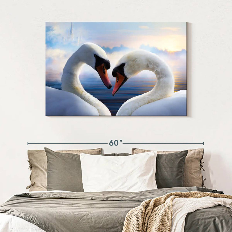Brampt Swan Romance, 32" H x 48" W