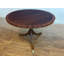 42" Round Banded Mahogany Table