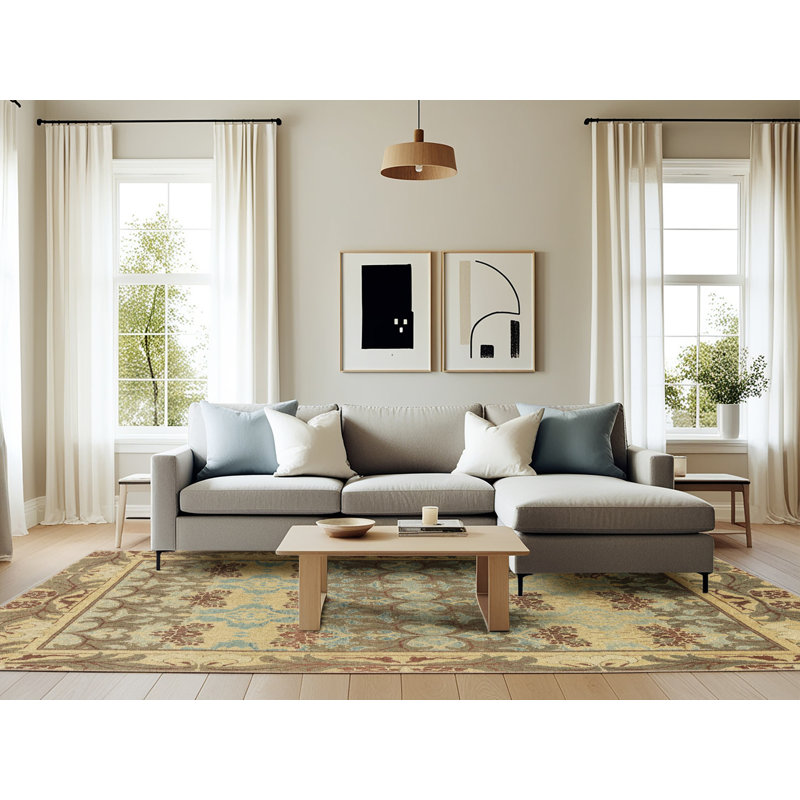 Tapis abstrait moderne 1673, Rectangle 6 pi x 9 pi