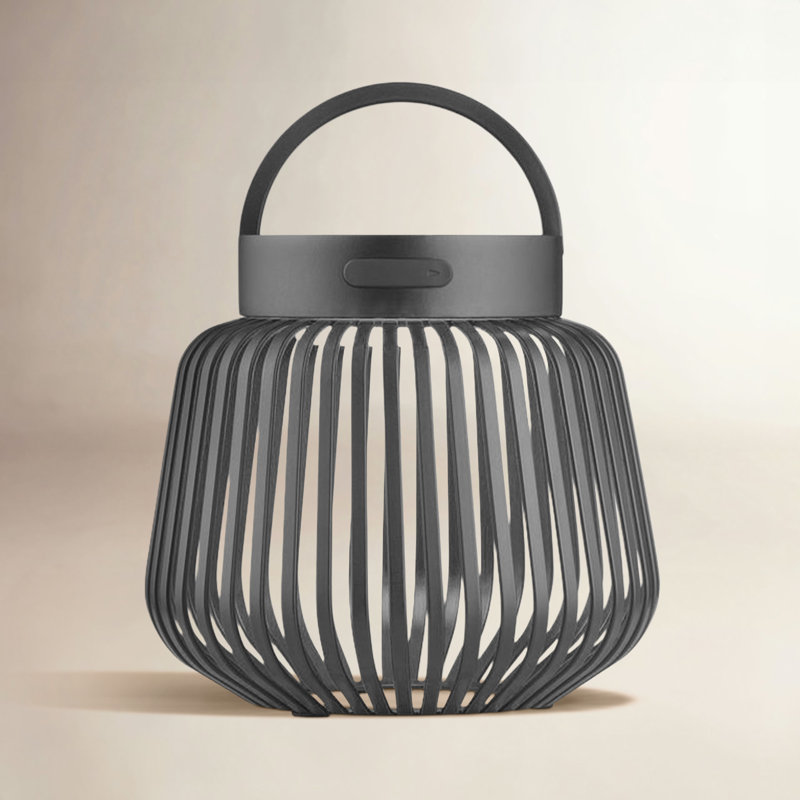 LITO Mobile Rechargeable LED Lantern - Large, 4.7" H x 5.3" W x 5.3" D, Black