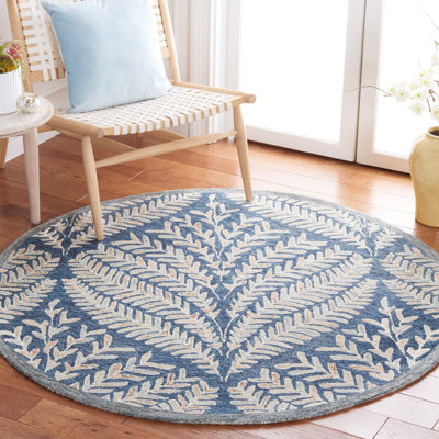 Chaithra Hand Tufted Wool Floral Rug