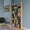 Bibliothèque moderne en pin, panneau de particules enduit 100% mélamine, 35,4 x 71,7 x 8,7 pouces | Nombreuses tablettes, fixation murale | Solution de rangement élégante et fonctionnelle pour la décoration de maison et de bureau, design durable et élégant