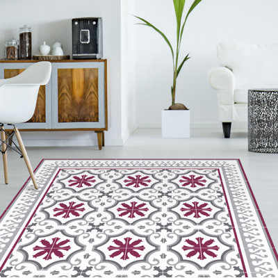 Hartigan Vinyl Machine Printed Area Rug