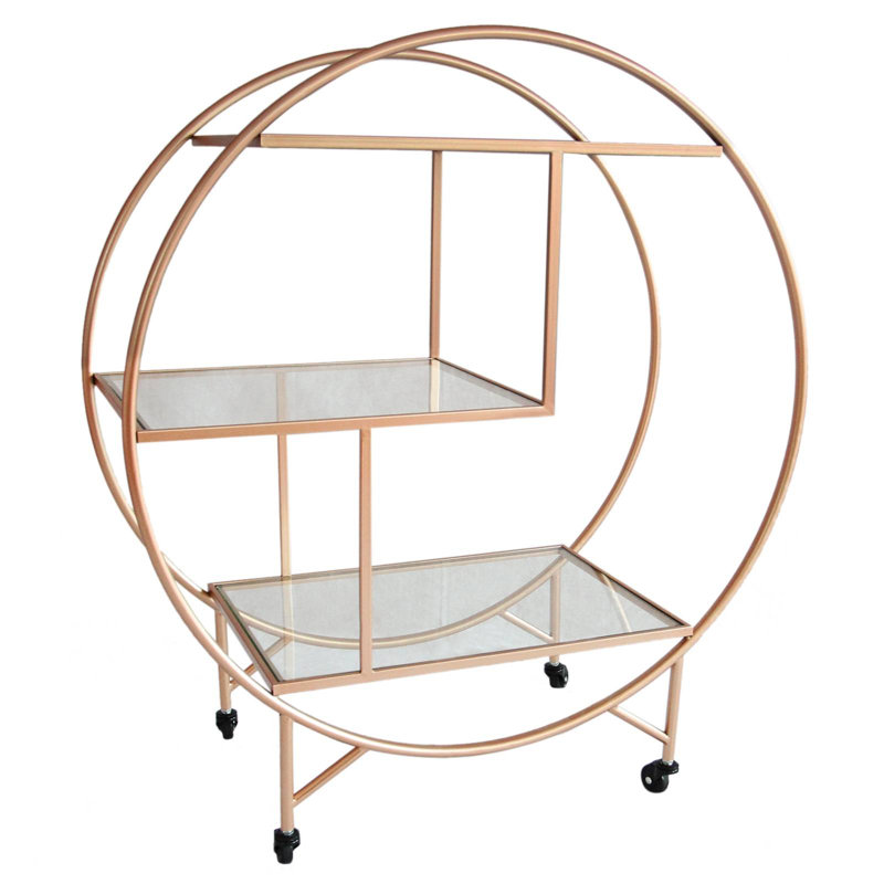 Anasol Metal Bar Cart, Rose Gold
