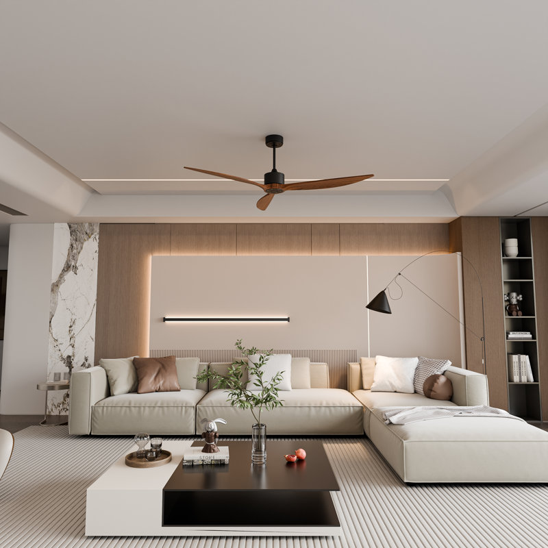Ventilateur de plafond à hélice 3 pales 65 "avec télécommande
