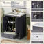 Meuble-lavabo 24 po avec lavabo en céramique, armoire de rangement autoportante moderne avec poignées argentées, portes à fermeture douce-1168219617