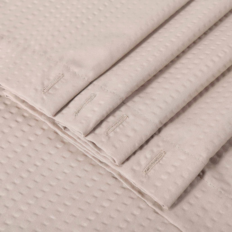 72" x 72" Waffle Shower Curtain – Heavy Duty Waterproof Fabric with Embossed Dot Pattern for Bath Tub Stall – White, Hooks Not Included