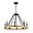 8 - Light Dimmable Wagon Wheel Chandelier