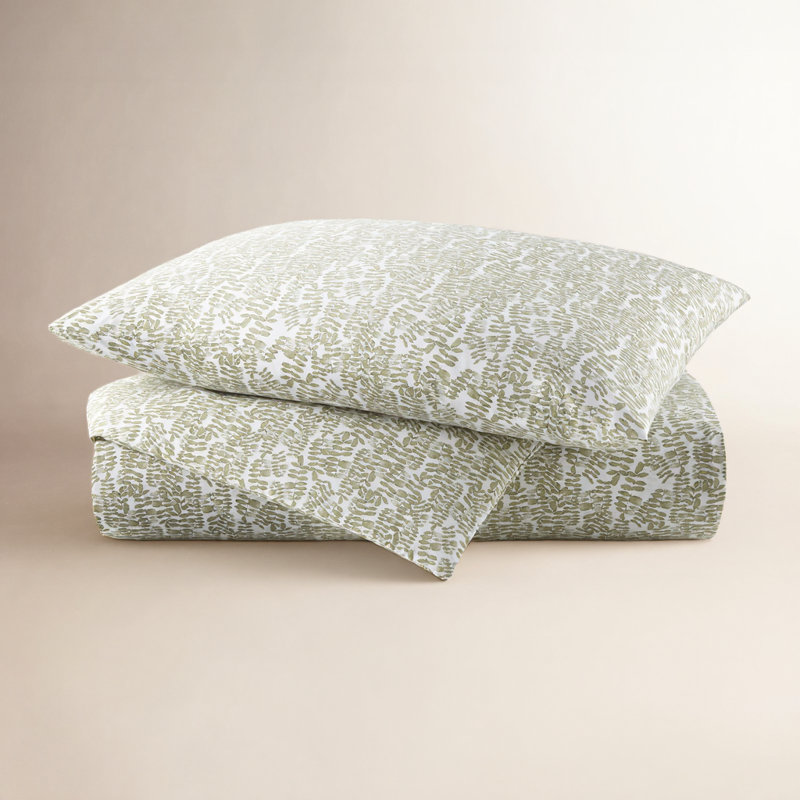 Housse de couette simple Fern, Olive, Housse de couette pour grand lit