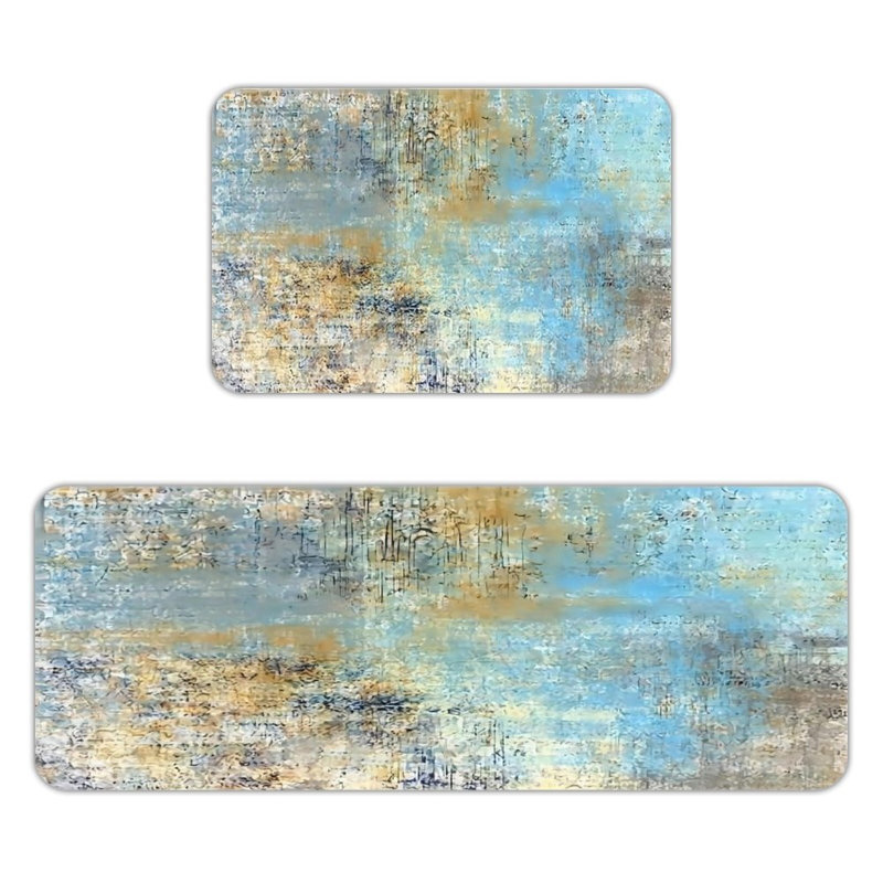 Ensemble de tapis de cuisine 2 pièces Blue Gold