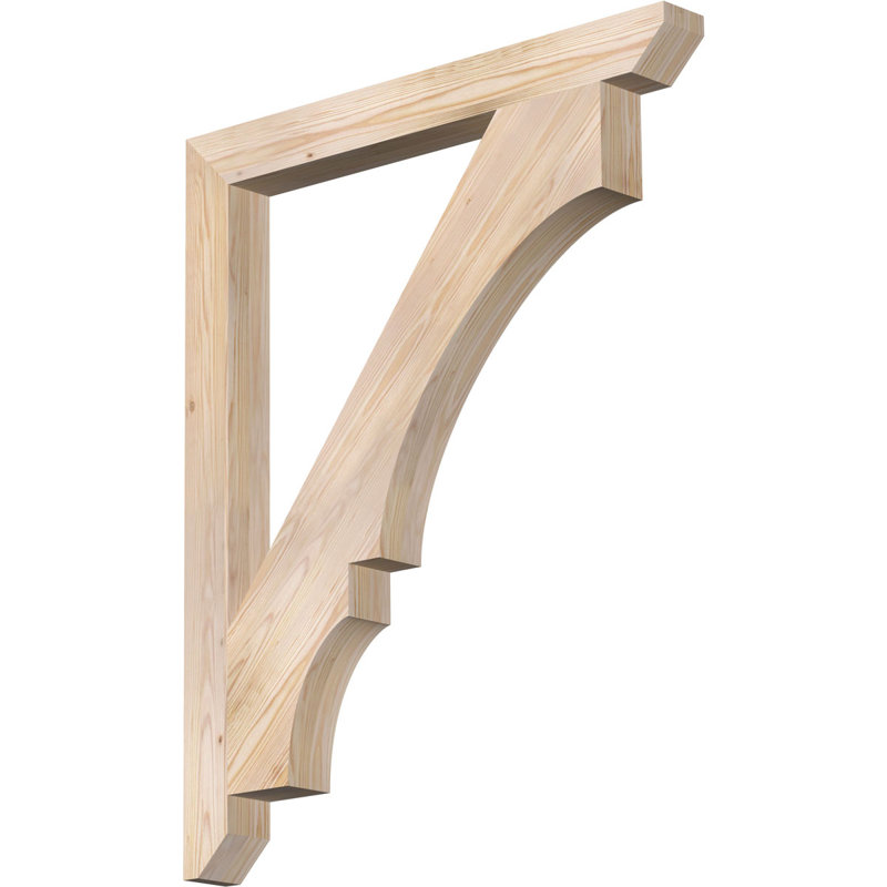 H 6 po x l 40 po x Support en bois / corbeau, H 44 po x l 3,5 po x P 36 po, Sapin de Douglas, Lisse
