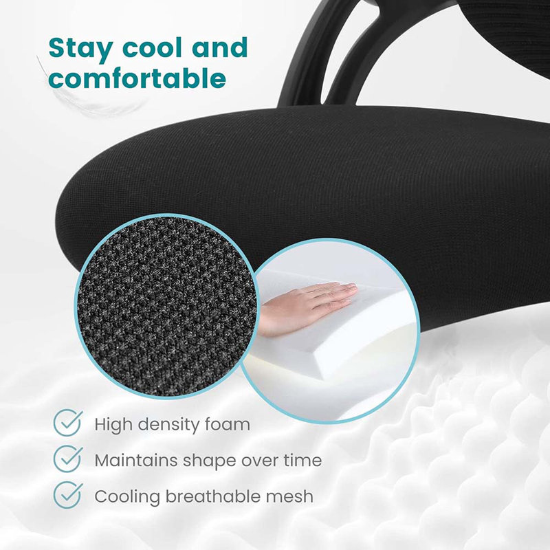 Game Chairs, Ergonomic Mid-Back Mesh Rolling Work Swivel Task Chairs With Wheels, Comfortable Lumbar Support, Comfy Arms For