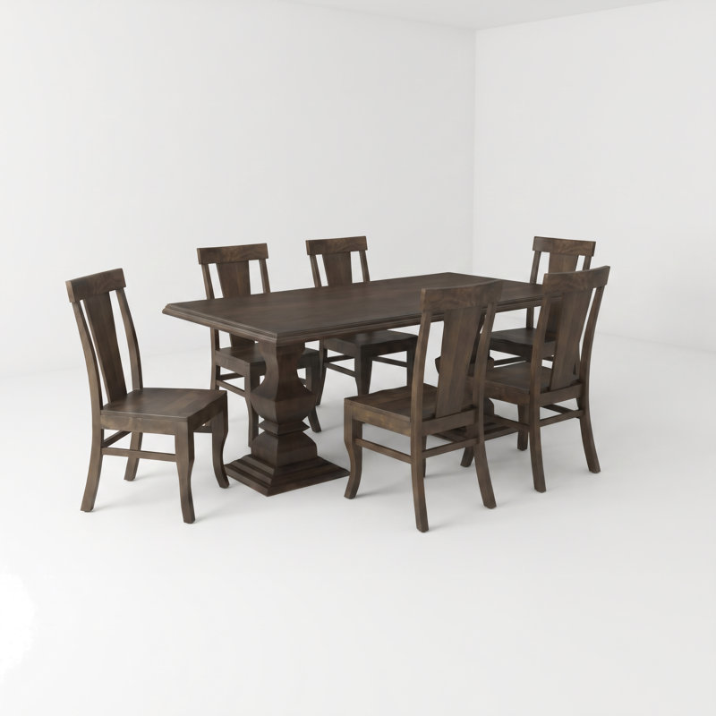 Table de salle à manger Josiane, 75"L x 42"W, Dark Walnut