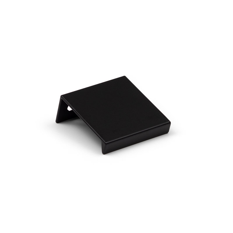 Matt Black Squared Edge Lip Pull Handles, 25mm