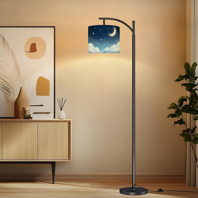 Lampe sur pied à arc avec abat-jour réglable Serene Night Sky