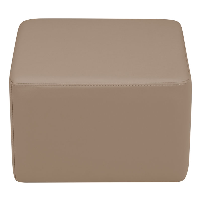 Tabouret à cubes structurés de Learniture, H 14 po x l 18 po x P 18 po, Oui, Taupe hachuré