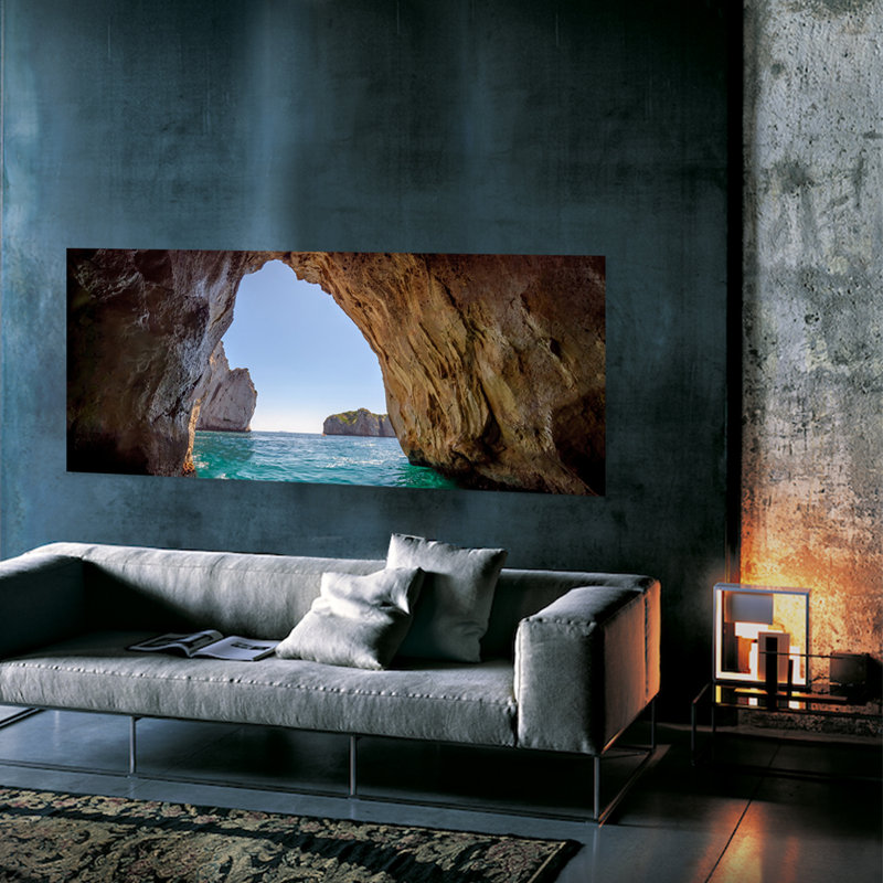 Blue Grotto Capri - photographie panoramique sans cadre, Acrylique