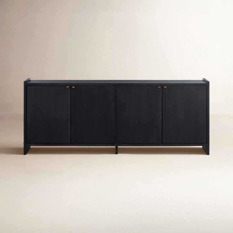 Etro 78'' W Sideboard, Black Wash Poplar