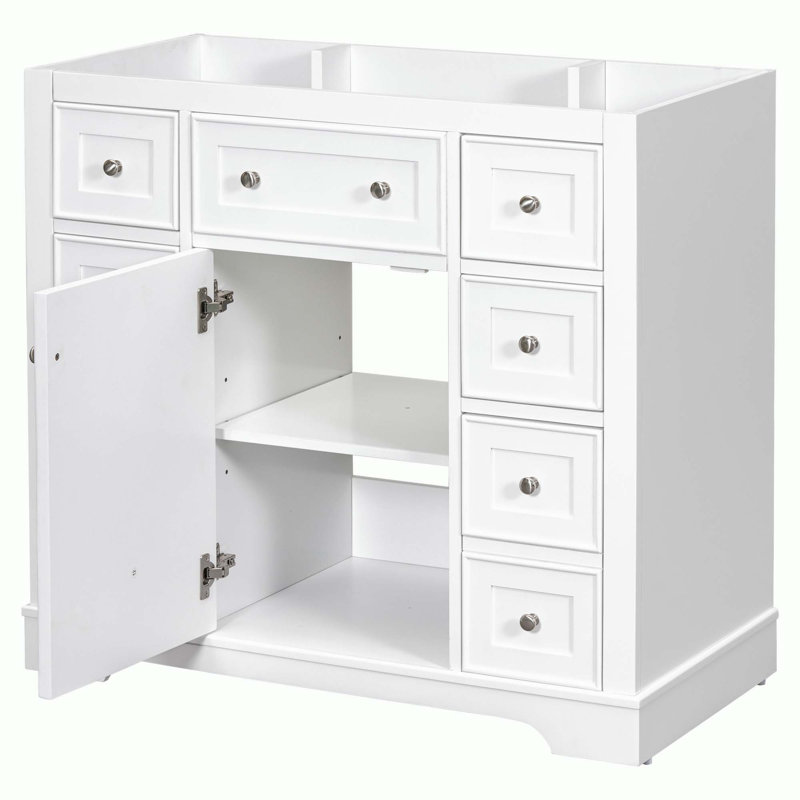Bases de meuble-lavabo de salle de bain sans lavabo supérieur, Blanc