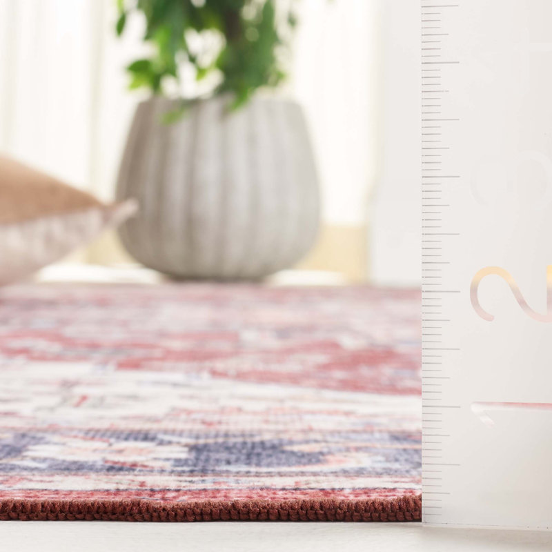 Abigayil Performance Machine Washable Oriental Rug, Round 6'