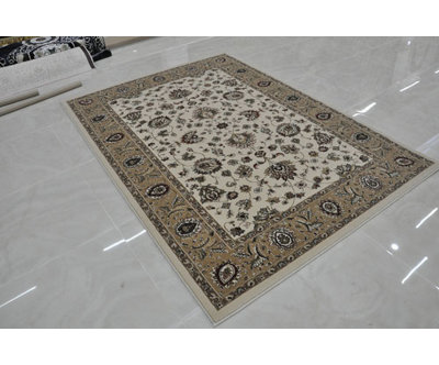 Tapis crème tissé à la machine