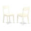 L'ensemble de table de salle à manger 6 pièces contient une table de salle à manger rectangulaire et 4 chaises rembourrées en similicuir avec un banc, 36 x 60 pouces, lin blanc-125545408