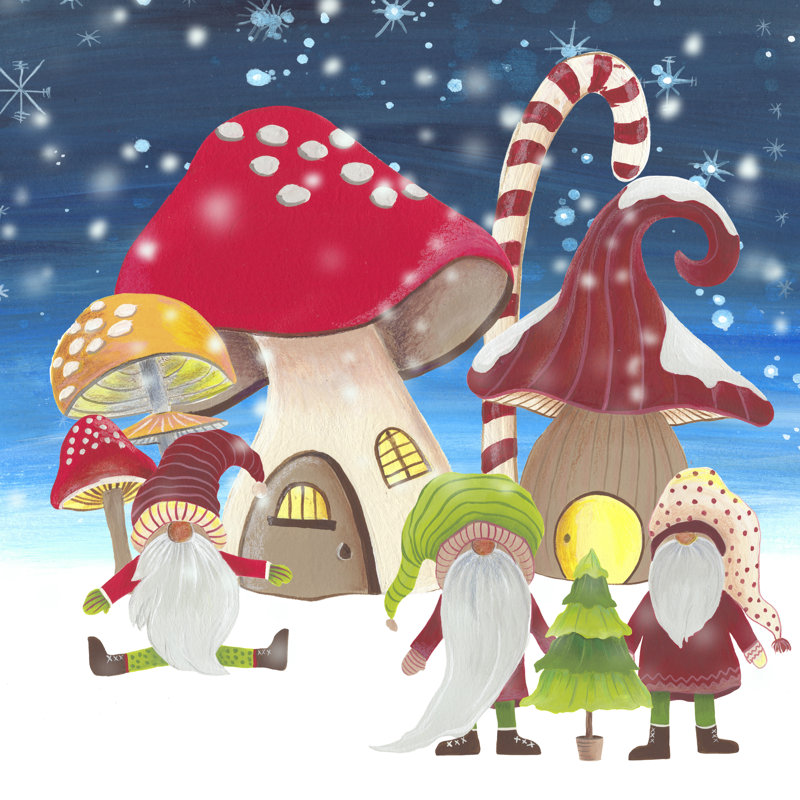 Christmas Gnomes I by Regina Moore - Wrapped Canvas Print, 51cm H x 51cm W